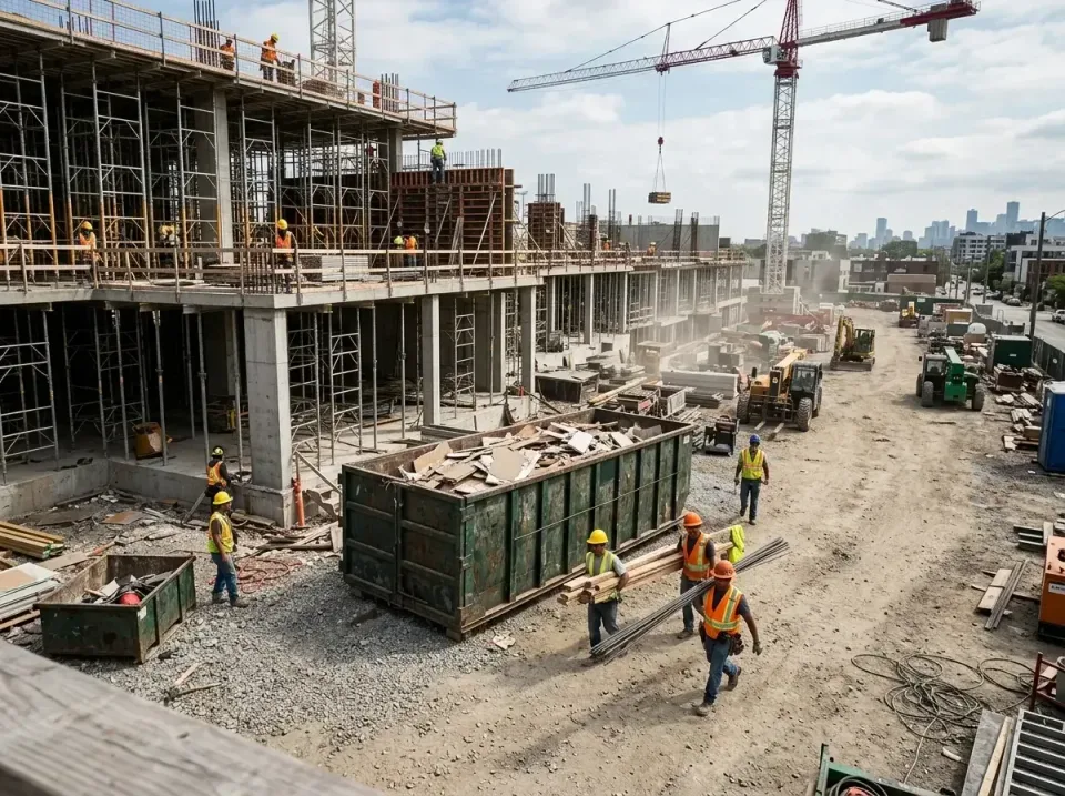 commercial-construction-site-w-002 — frequently asked questions, Low Cost Construction Dumpster Rental in Elk River, MN